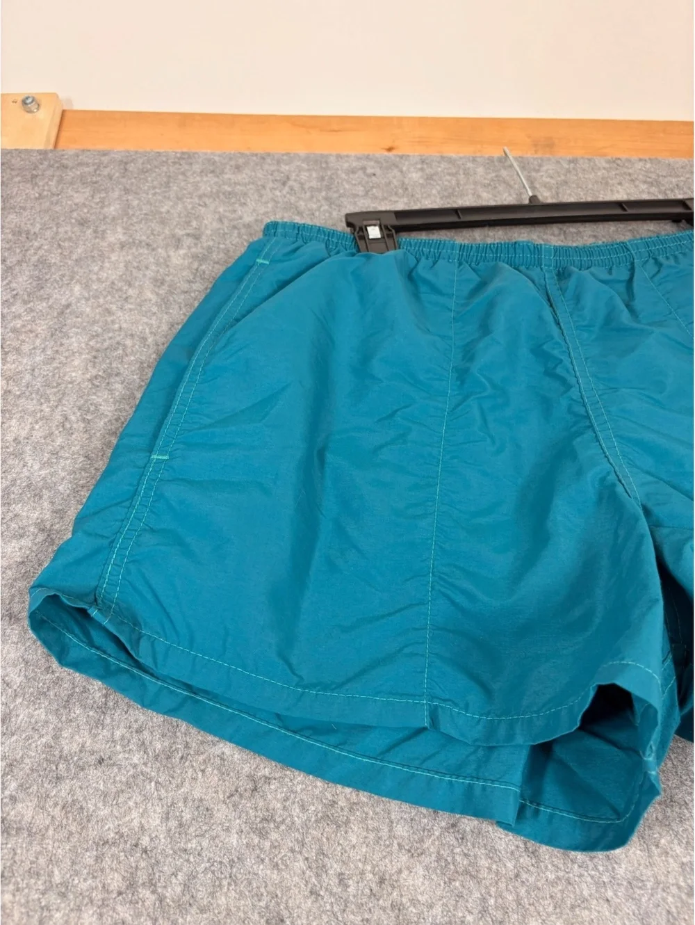 Vintage 80s Patagonia Baggies Shorts Mens L Teal Outdoor Hiking Made in USA
